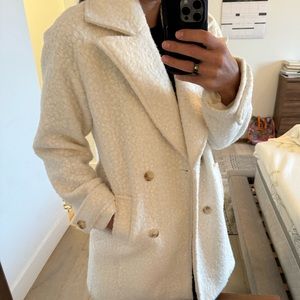 Forever 21 Boucle White Coat